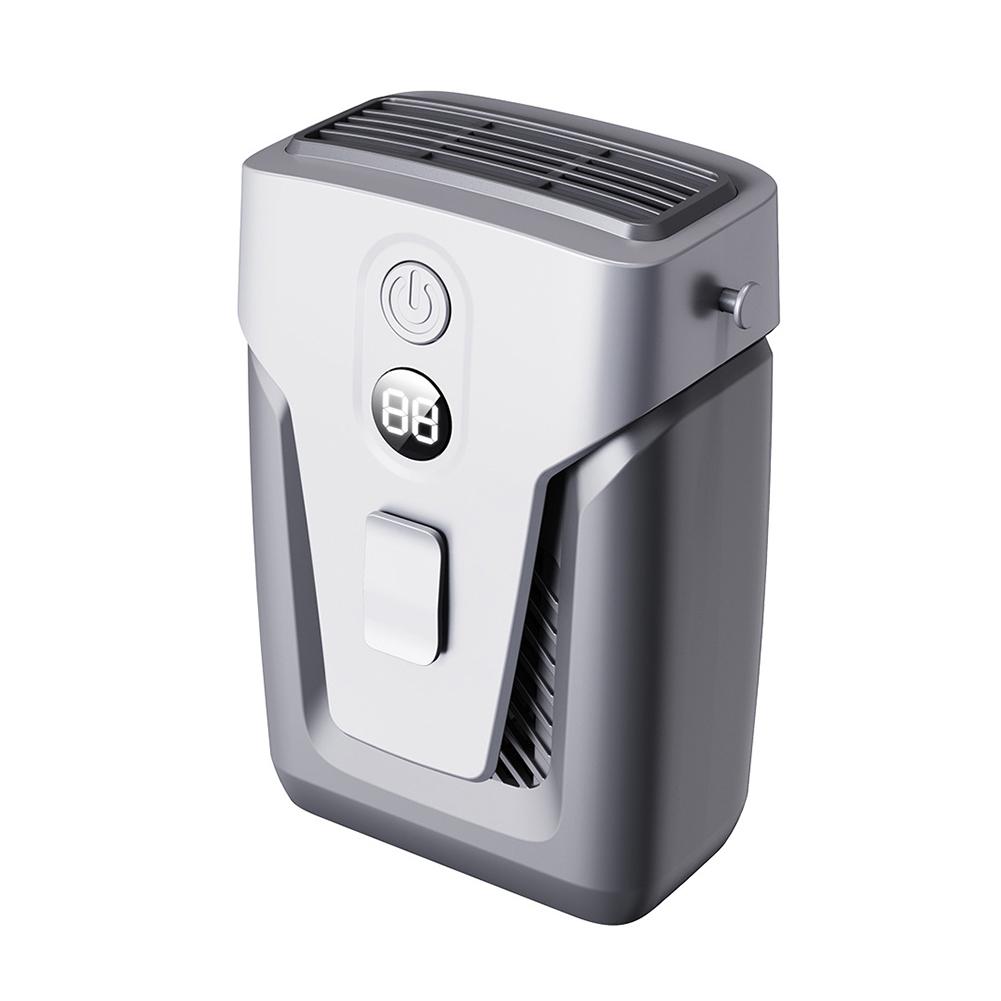 

USB-вентилятор охлаждения воздуха Clip-on 3.7V/1.2A Маленький кондиционер Bladeless 12000mAh Power Bank 3-скоростной Wind Mute для улицы серый