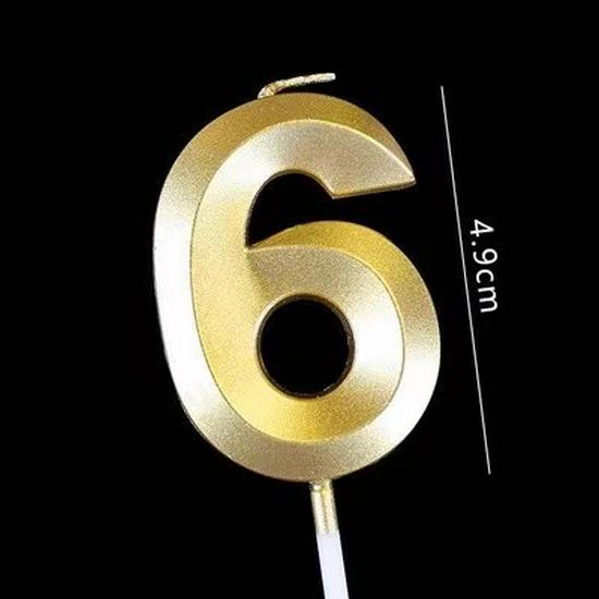 Gold Number Birthday Candles for Baby's First Birthday Cake Decoration Party Dessert Toppers