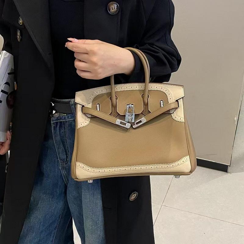 2025 New Leather Women's Bag First Layer Cowhide Swift Lace Bag Portable Shoulder Women's Bag Cross-border Wholesale