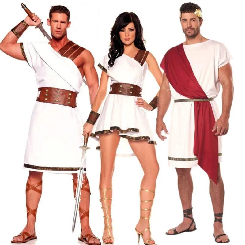 Disfraz de Gladiador Greco-Romano Antiguo para Hombre Adulto Halloween Carnaval Fiesta Cosplay Soldado Romano Disfraz de Fantasía