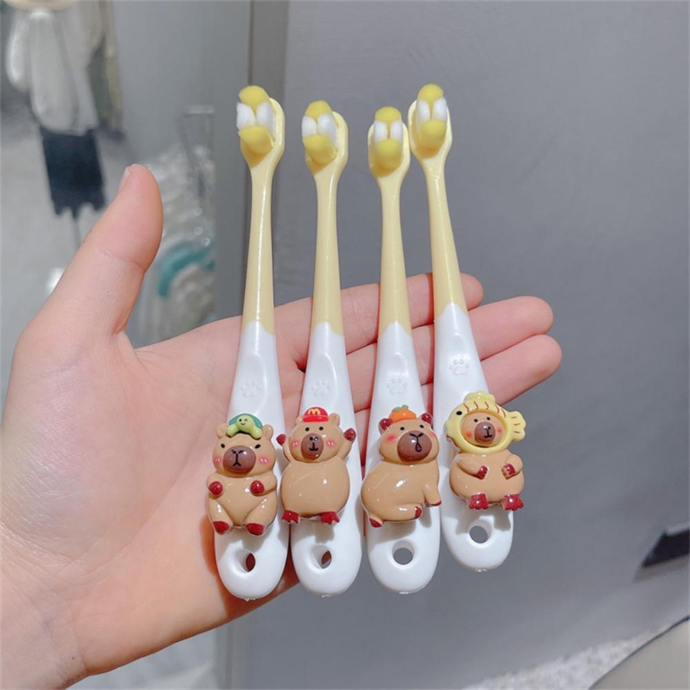 Anime Capybara Toothbrush Soft Fibre Hair Capybara Cartoon Children Toothbrush Toothed Care Eco-Friendly Cleaning Oral Tool