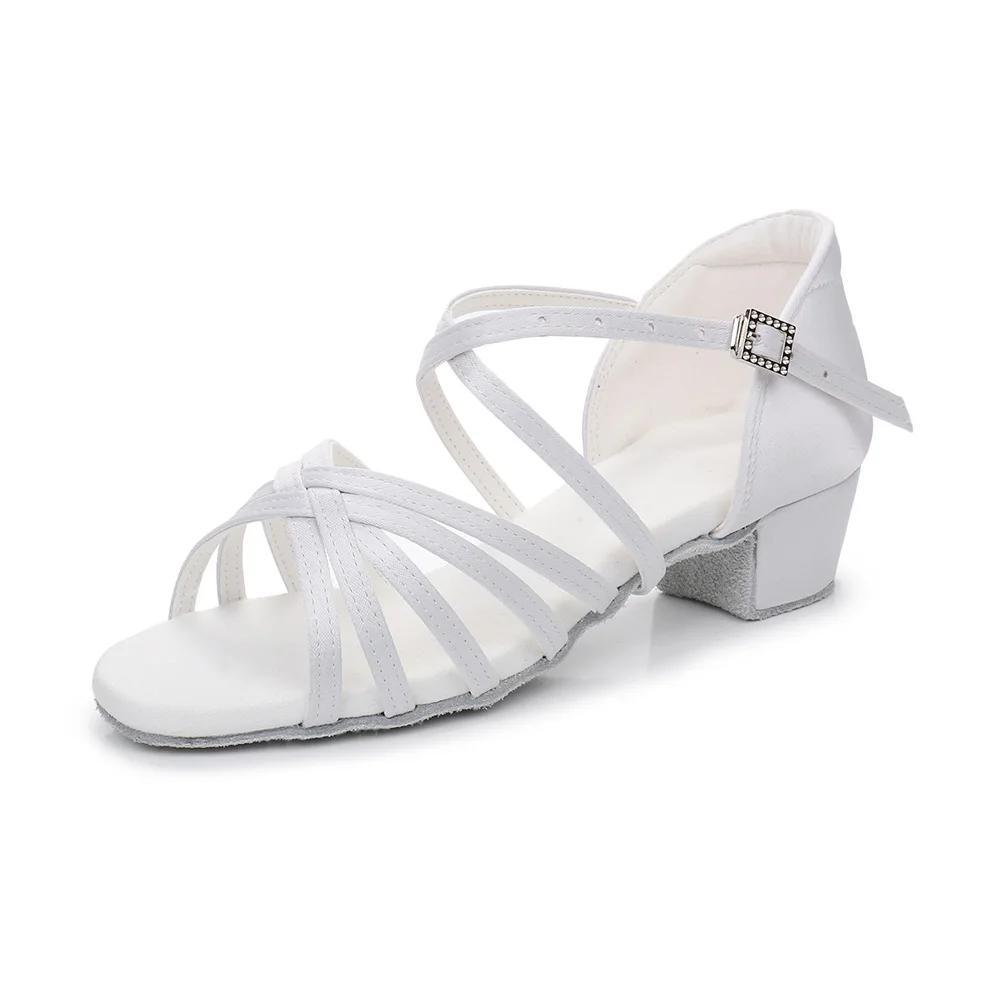 Newest Girl Latin Dance Shoes Children Ballroom Tango Cha-Cha Dance Soft Sole Salsa Practice Shoes