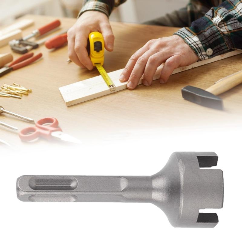 Professional Ground Rod Driver Attachment Drill Bit Driver Square Crosses Pile Ground Rod Adapter Bit for Hammer Drill