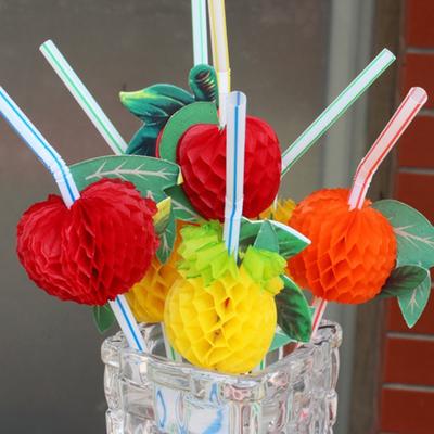 Yousheng 50 Adet Meyve Tek Kullanımlık Pipet Düğün Doğum Günü Partisi Dekorasyon Hediyeleri