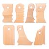 7 Pcs Pottery Tools Set Wooden Pottery Rib Foot Shaper Trimming Tools for Ceramics Clay Carving And Shaping Craft