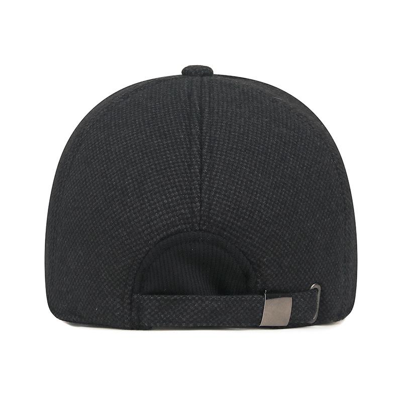 Mens Winter Warm Baseball Cap with Ear Flaps Windproof Dad Hat