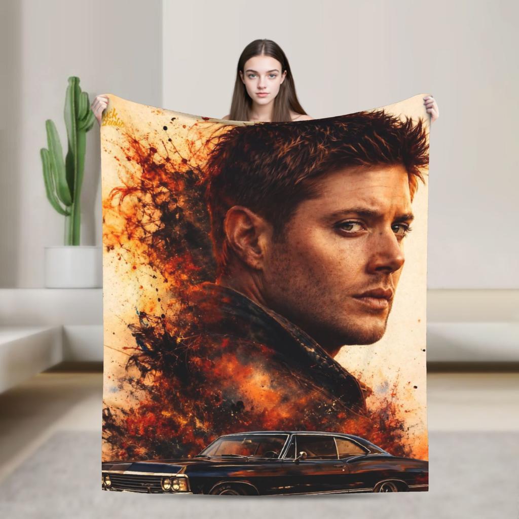 TV S-Supernatural Blanket Super Soft Cozy Throw Blankets for Bed 50x60 Inch Multiple Sizes Rug Piece