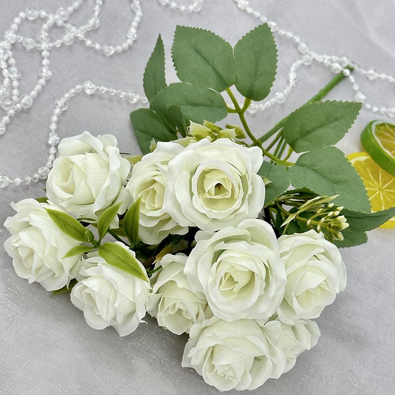 Rose Flower Artificial Wedding Hotel Restaurant Room Decoration Desktop Ornament