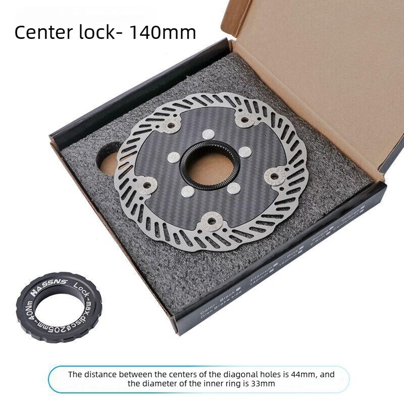 Disc Brake Road Mountain Bike Ultra Light Carbon Fiber Brake Disc Six Nail Middle Lock Disc 140mm/160mm