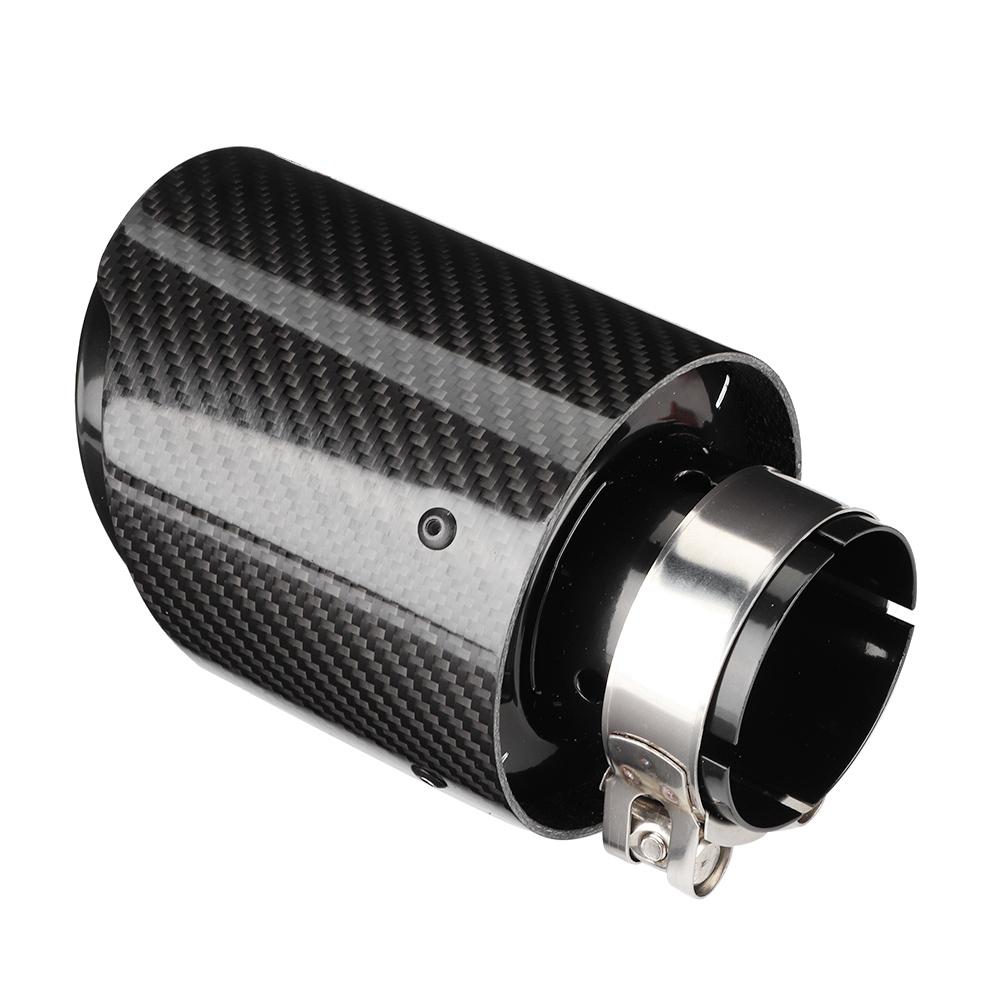 Car Modification Universal Carbon Fiber 63mm Inlet 101mm Outlet Exhaust Tail Pipes Tail Throat