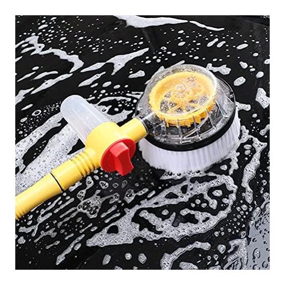Rotating Car Wash Brush, High Pressure Water Gun Washing Car Wash Brush, 360 Degree Automatic Rotating Car Brush, Telescoping Multifunctional Car