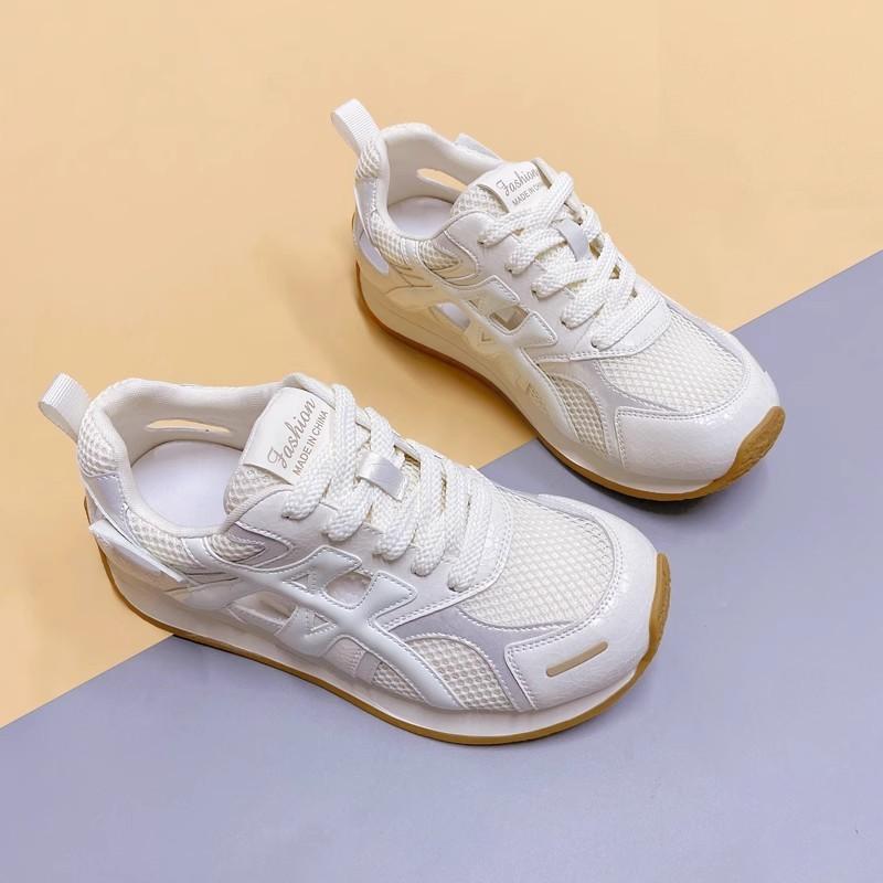 

Women s summer mesh breathable feet small thick sole hollow jogging sneakers 35