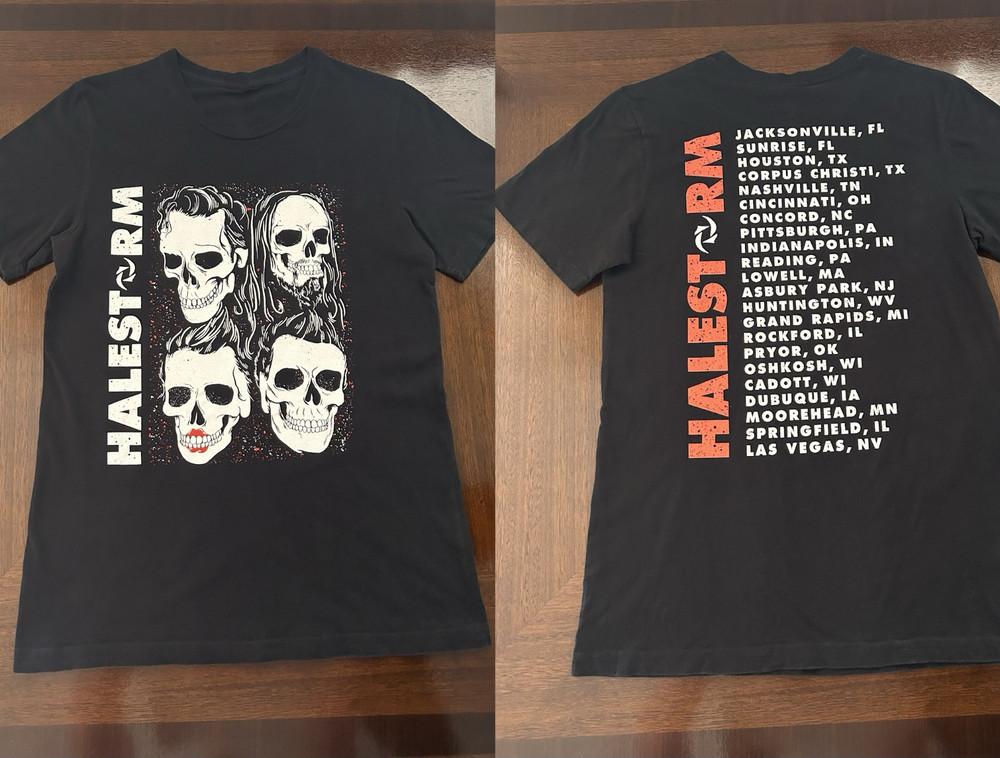 Halestorm Band Skull Band Logo 2side S to 5XL SE332 FREE SHIPPING Unisex T-Shirt S