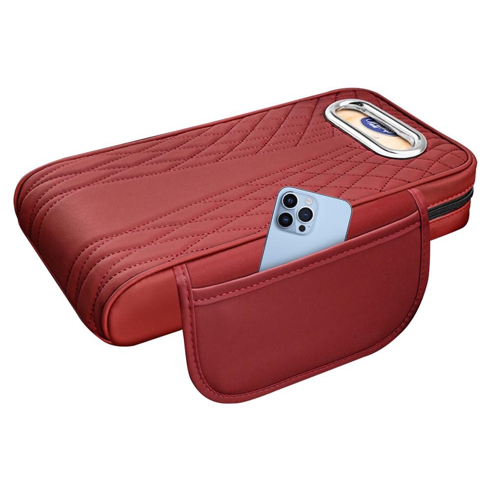 Center Console Organizer Car Interior Storage Box Multipurpose PU Leather Car Storage Organizer Front Seat With Side Pocket For