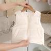 2026 Kids' Autumn/Winter Lightweight Cotton Vest - Unisex Korean Style, Solid Color, Warm Sleeveless Jacket