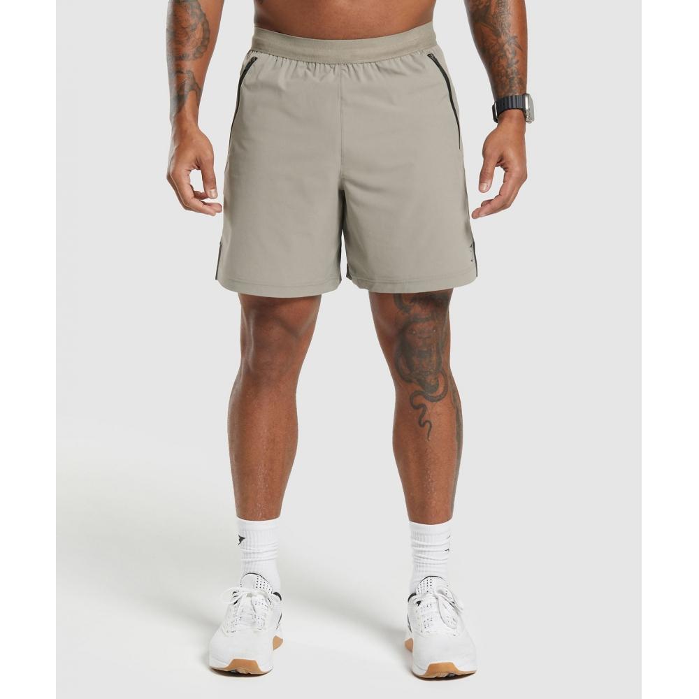 

Гибридные шорты GYMSHARK Apex 7 льняные коричневые A5A6C NBZL XS
