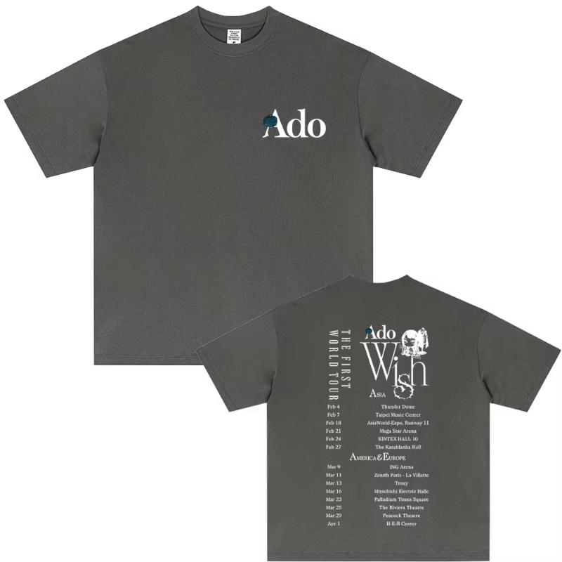 Hot Sale Ado World Tour 2026 Hibana Tshirt Unisex Unisex Fashion Oversized T Shirts Unisexs Casual Cotton Vintage Short Sleeve Tshirt