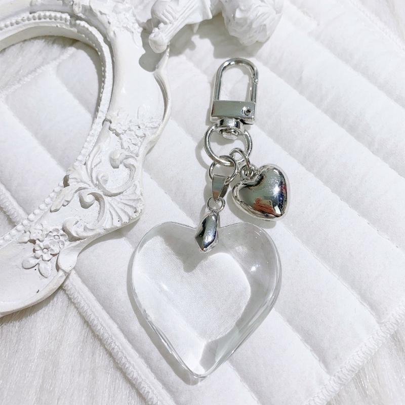 Stylish Heart Pendant Multifuntional Jewelry Fashionable Keychain Accessory Bag Ornament Suitable for Dresses and Tees