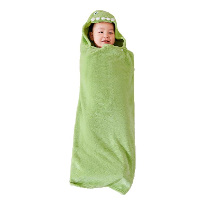 JOYNCLEON Baby & Kids Coral Fleece Hooded Bath Towel 80x120cm
