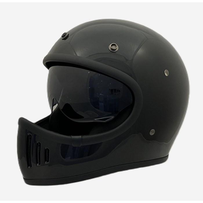SUNUP Bike Helmet Full Face SM-001 PILOT L Size (59-60cm) (Black)