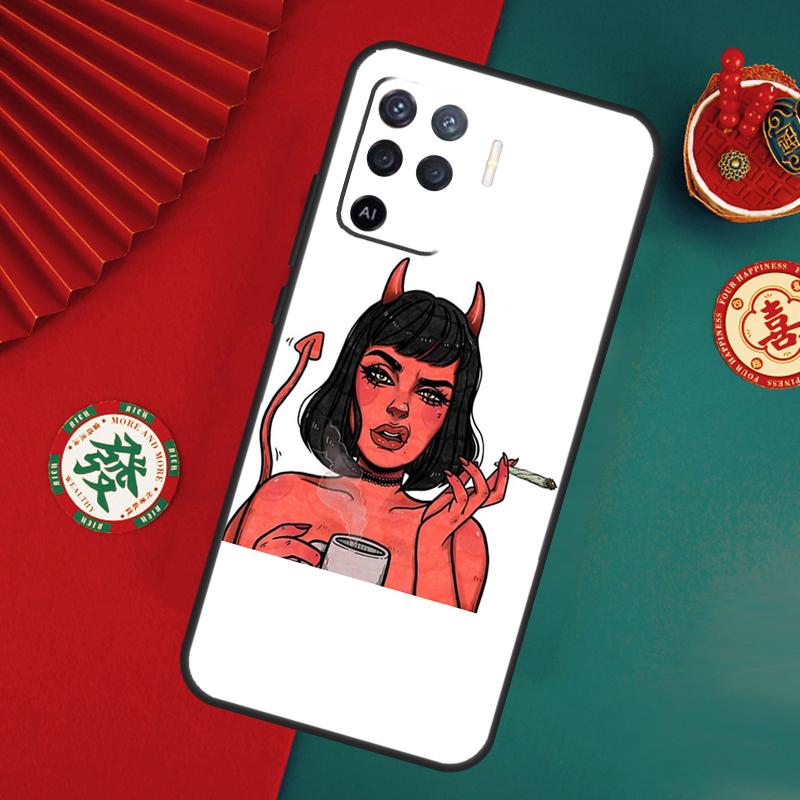 Devil Woman Case For Oppo A78 A98 A58 A38 A18 A54 A74 A94 A80 A60 A40 A96 A76 A16 A15 A17 A57 A5 A6 Pro
