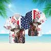 Men's 3D Printing Cow Graphic Hawaiian Shirts Summer Oversized Animal Patterns Shirt Top Men Casual Beach Shirts Ropa Hombre