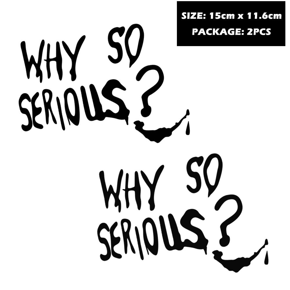 Joker Why So Serious? Reflective Motorcycle Stickers Decor Moto Scooter Body Windshield Helmet Exterior Accessories Decal