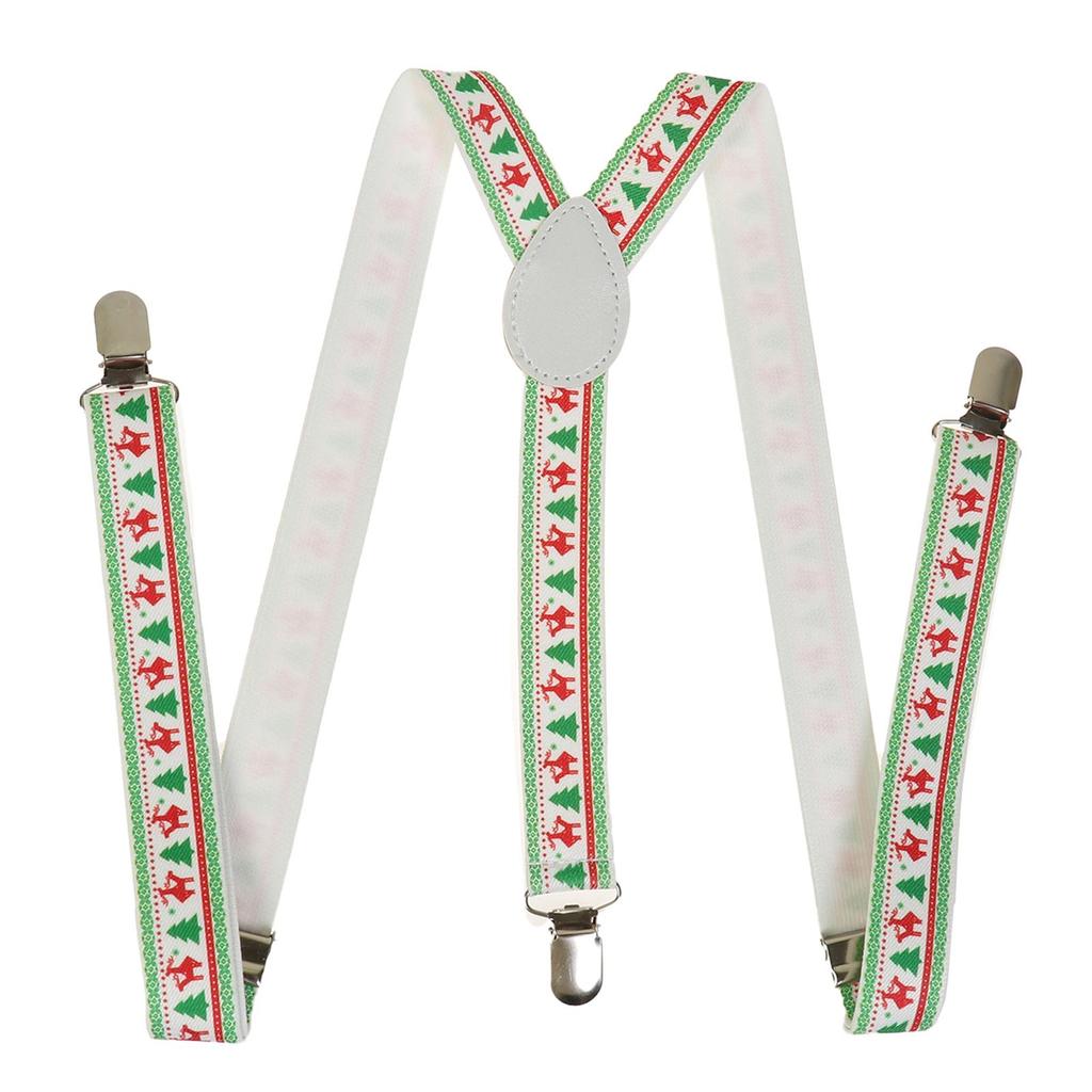 Unisex Y Back Suspenders 3 Clips Adjustable Elastic Braces