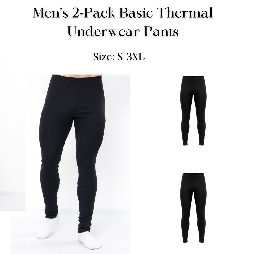 Men’s 2‑Pack Basic Thermal Underwear Pants, Winter 8006-106-pak2 HC