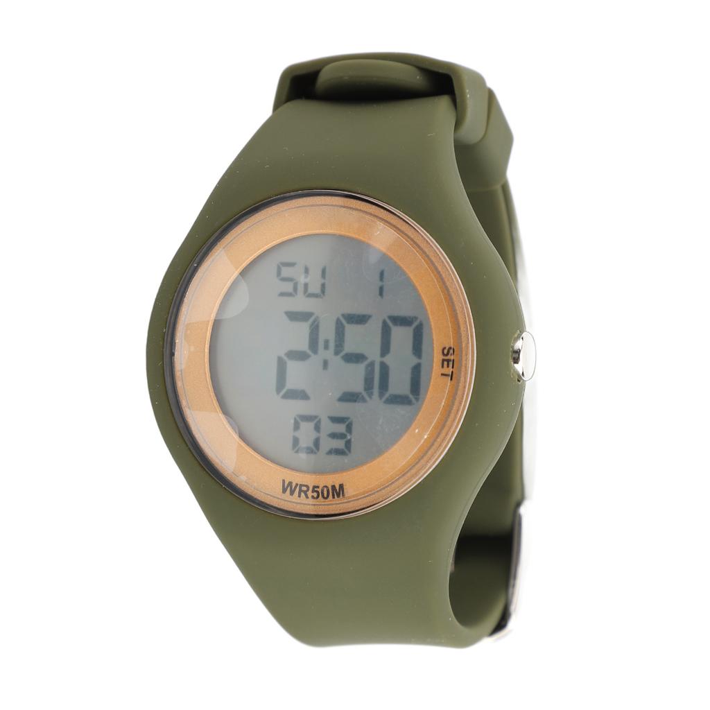 Kids Digital Watch Water Resistant Alarm Stopwatch EL Backlight Pedometer Calendar Soft Band Kids