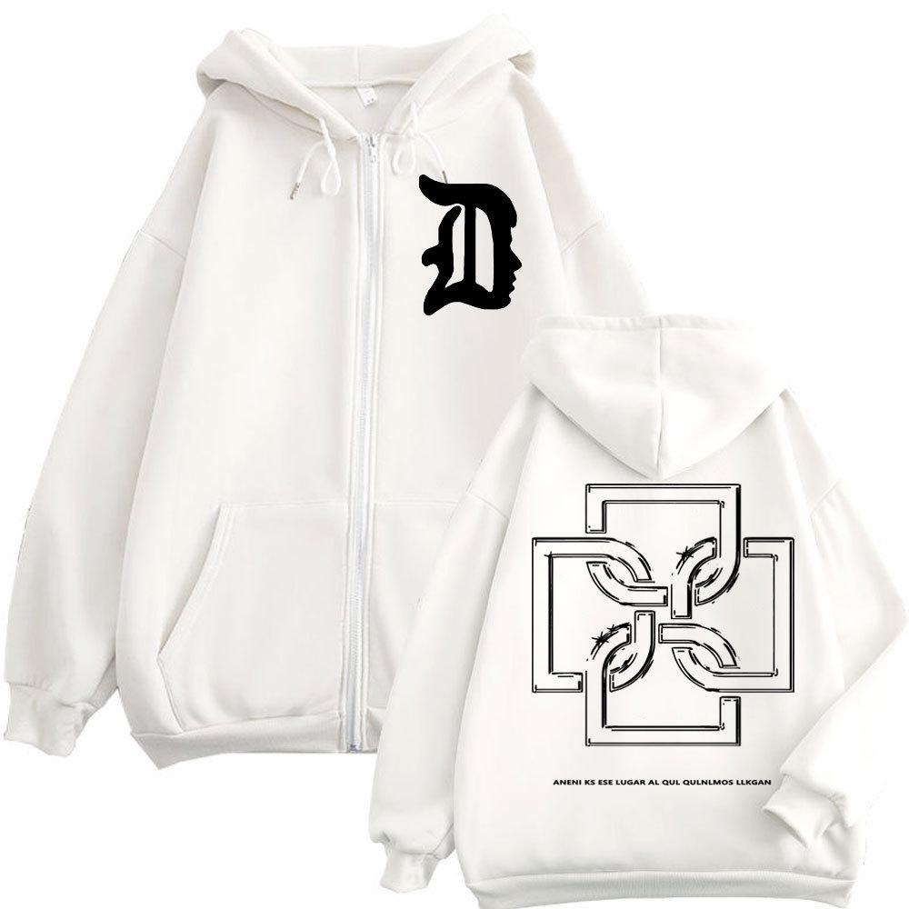 

Duki Hip Hop Retro Zip-Up Hoodie - Unisex Graphic Logo Sweatshirt for Autumn XL