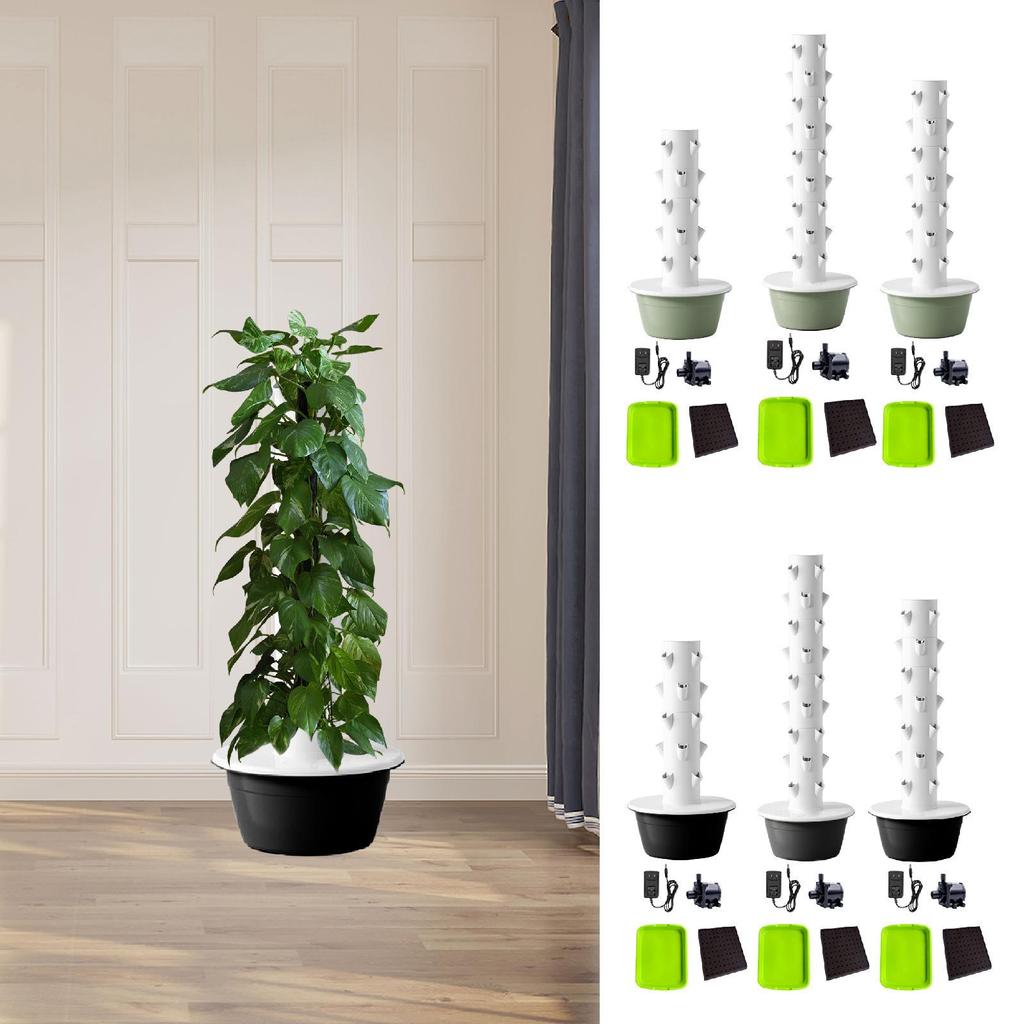 Hydroponics Growing System Hydroponic Tower High Yield Planting Tools Plant Germination Kit Vertical Planter for Strawberries