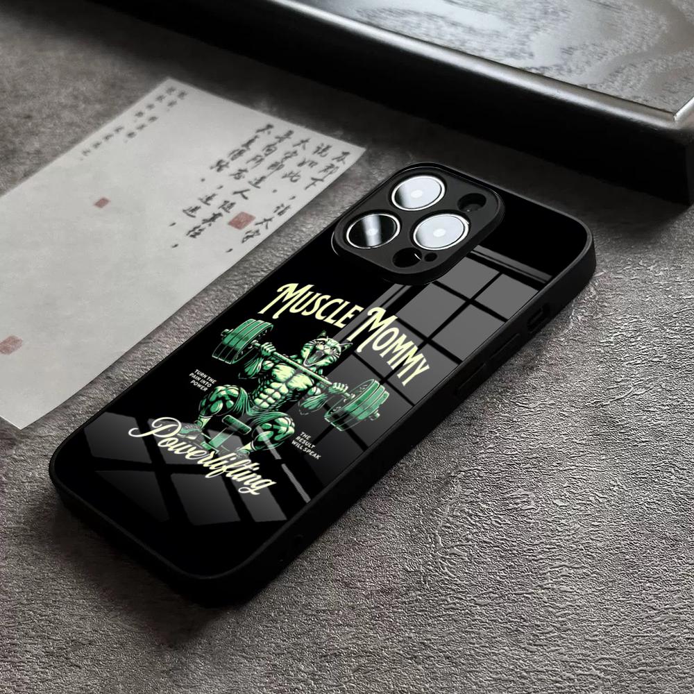 

Animals Fitness Bodybuilding Phone Case For 17 Pro Max IPhone 16 Pro 15 12 11 13 Mini X XR XS 14 Plus SE Glass Cover iPhone 13 Pro