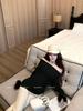 Women's One-Shoulder Rhinestone Long-Sleeve T-Shirt with Fluffy Cuffs - Slim Fit, Pure Desire Style, Sweet and Spicy Spring Top