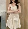 French Dopamine Sweet Wind White Sleeveless Suspender Dress Women's New Seaside Vacation Beautiful Skirt