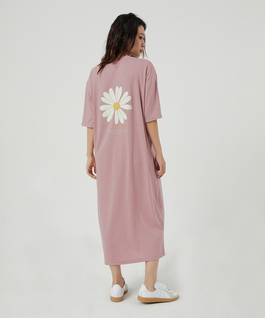 Awesome Studio Semi-Oversized Long Dress In Indie Pink