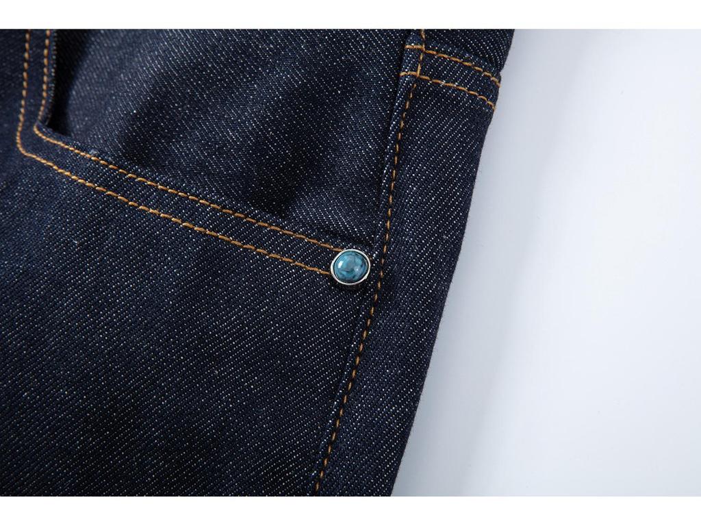 2026 Unisex American Denim Workwear Set: Sapphire Jacket & Loose Straight-Leg Pants