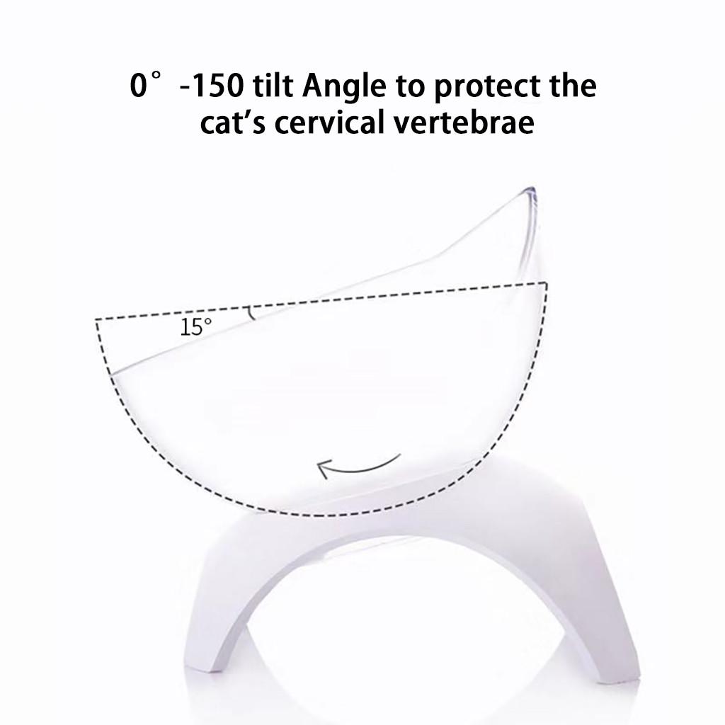 Pet Dog Cat Slow Feed  Spine Water Food Bowl ion Care Bowl