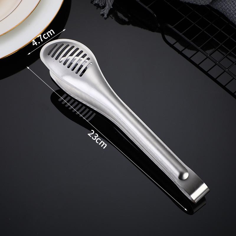 3-Size Hollow Kitchen Barbecue Food Tongs Stainless Steel Meat Salad Clip Multifunctional Home Cooking Utensils Kitchenware