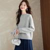 Srcr Women's 100% Wool Relaxed Fit Colorblock Sweater