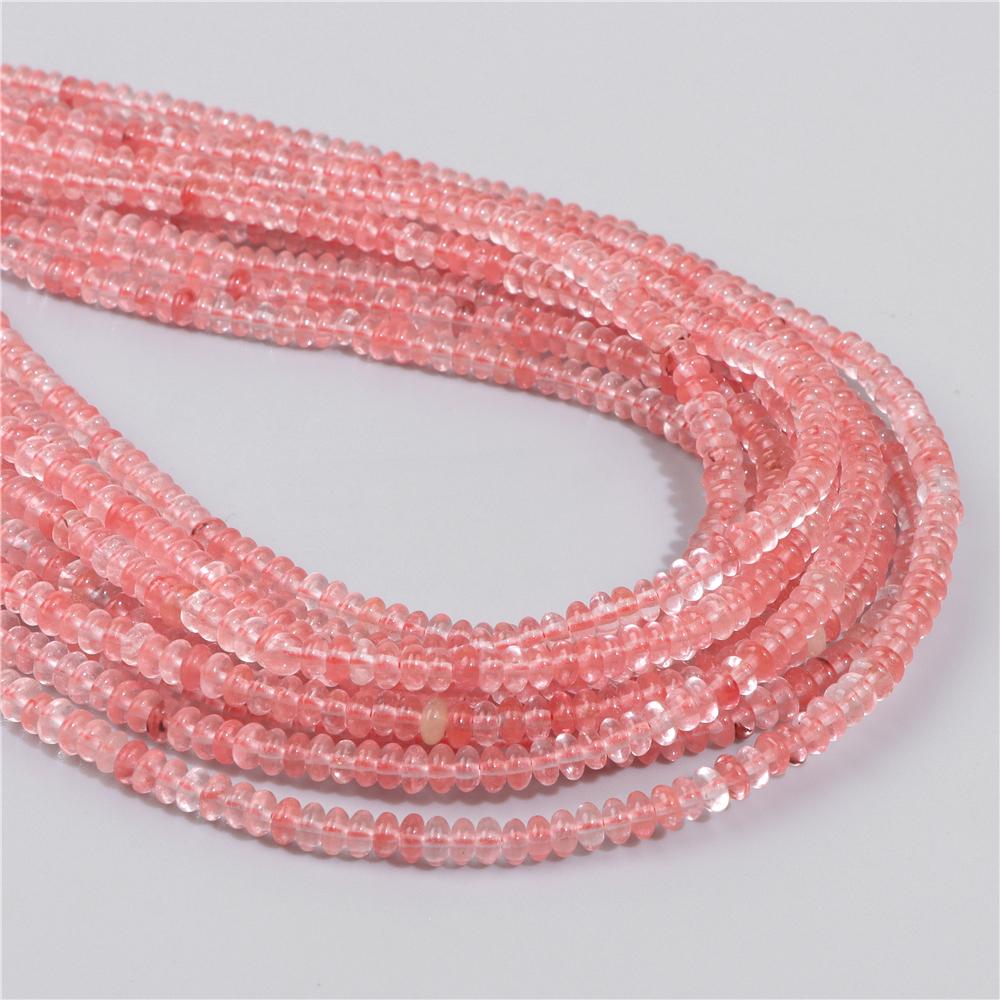 2X4MM Natural Abacus Stone Beads Blue Green Pink Flat Rondelle Beads for Jewelry Making Bracelets Necklace Accessories Wholesale