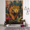 Psychedelic Hippie Jungle Animal Tapestry Wall Hanging Owl Tiger Elephant Flower Bird Background Home Decor