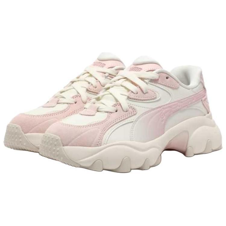 PUMA Pulsar Abrasion Resistant Low top Casual Shoes Women's White Pink 401860-01