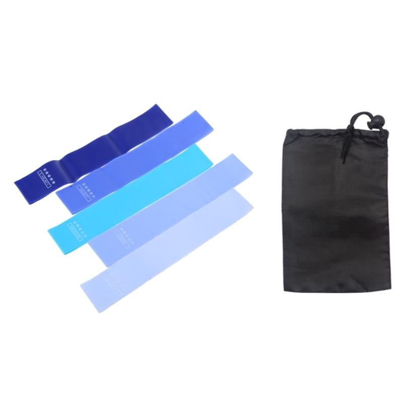 5Pcs Fitness Elastic Band Resistance Band Sport Exercise Training Gym Fitness Sports Band Resistance Band Set
