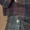Maxza Multi Check Wool Blend Crop Jacket  Wine  Cd02qj300on