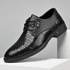 Gentleman Summer New Men's Black White Breathable Knit Pattern Oxford Shoes Designer Formal Wedding Dress Homecoming Footwear