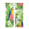 Parrot Flowers Green Tropical Plant Leaves Tulle Sheer Window Curtains for Living Room Bedroom Voile Organza Curtains Drapes