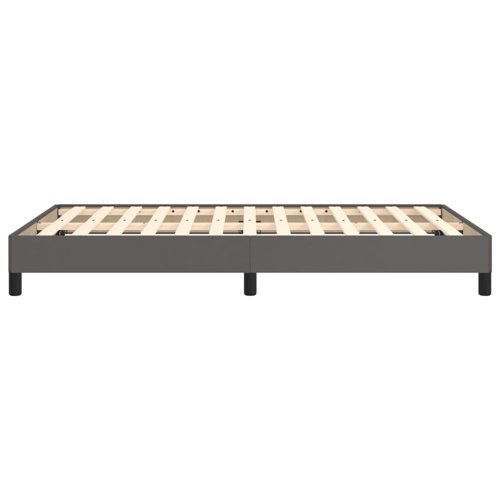 Bed Frame without Mattress Gray 120 x 190 cm Faux Leather