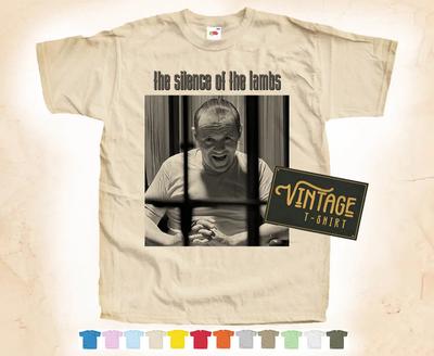 Black Print SILENCE OF THE LAMBS V1 T-SHIRT Tee Vintage Poster 12 Colors S-5XL