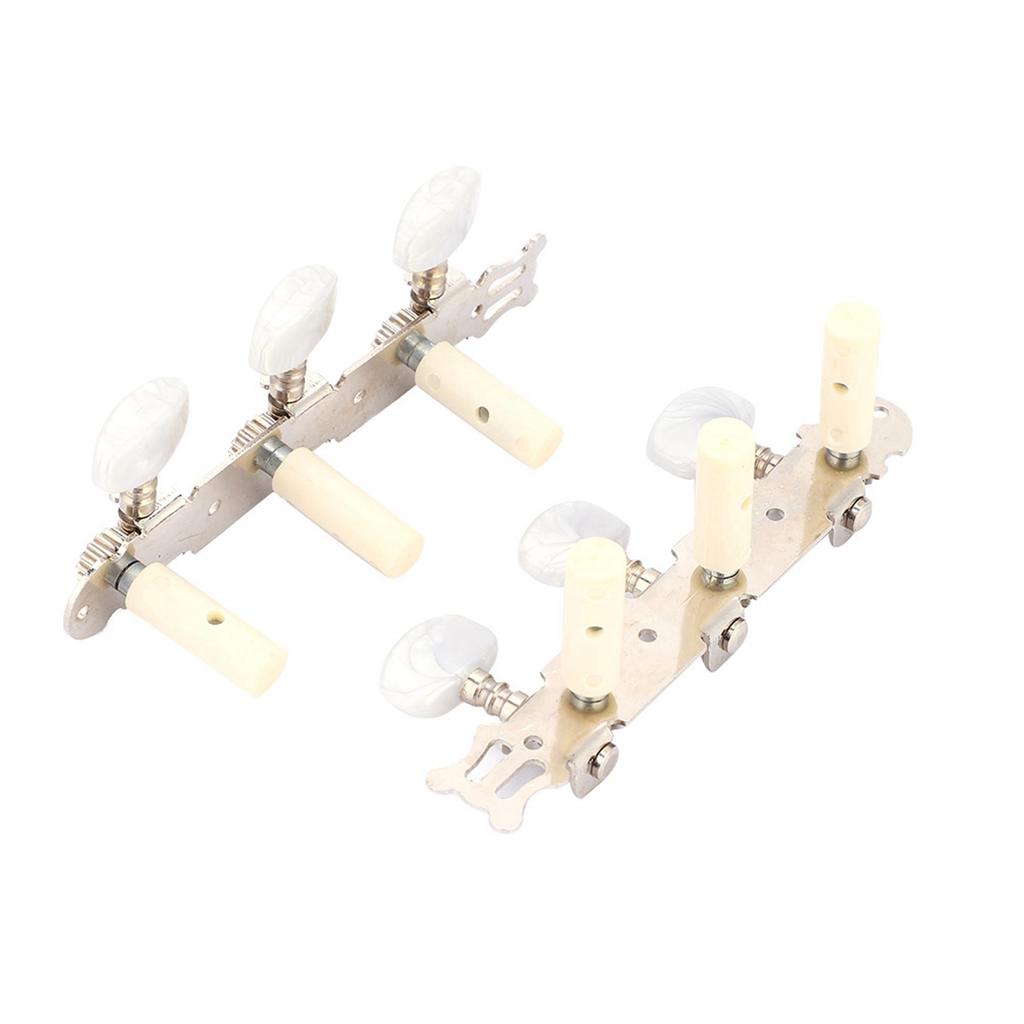 3+3 AcrylicClassical Guitar String Tuning Peg Tuners Machine Heads Silver